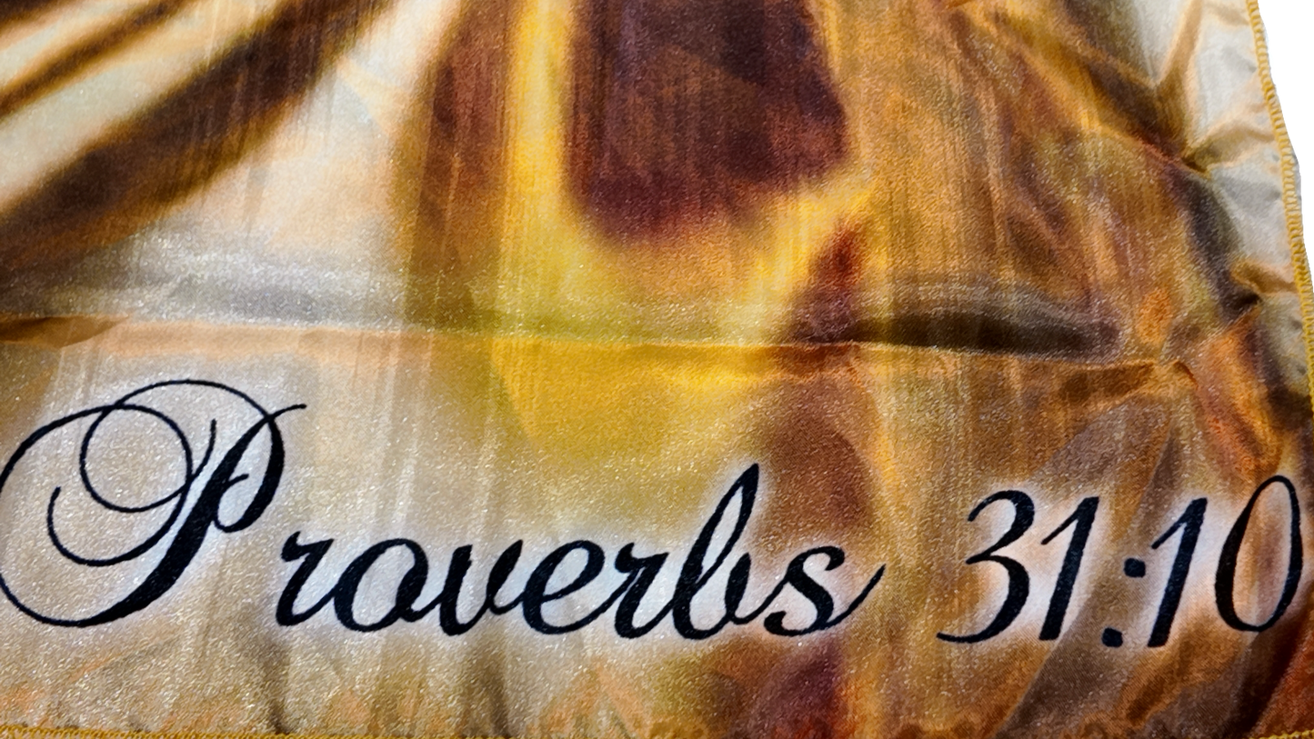 Proverbs 31:10 (Gold) Scarf